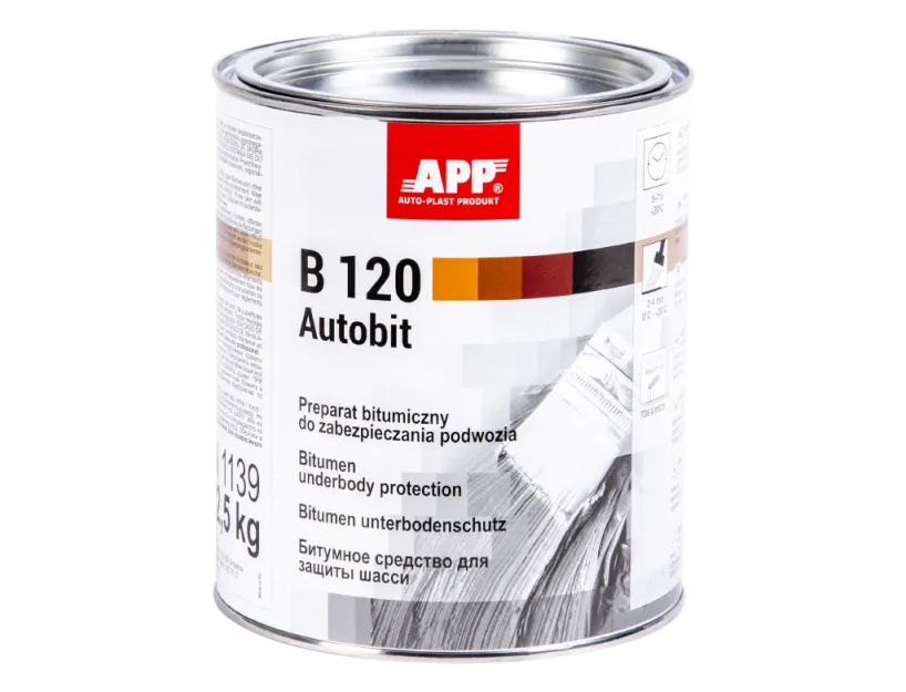 APP B120 Autobit - bitumiczny do zabezpieczania podwozia - 1,3kg